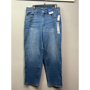 Old Navy Women's Size 12 High Rise Wow Loose Jeans Light Wash Denim New